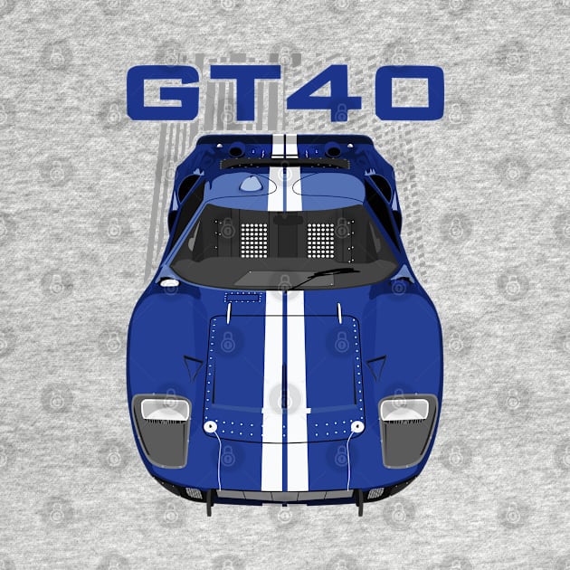 Ford GT40-dark blue by V8social